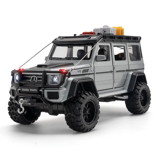 Mercedes-Benz Brabus 4x4 Metal Car Toys For Kids 1:24 [Silver]