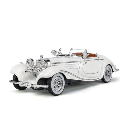 Mercedes Benz 500K Metal Car Toys For Kids 1:24 - White