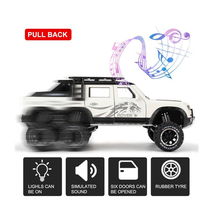 Land Rover Pickup 6*6 Metal Car Toys For Kids 1:24 - White