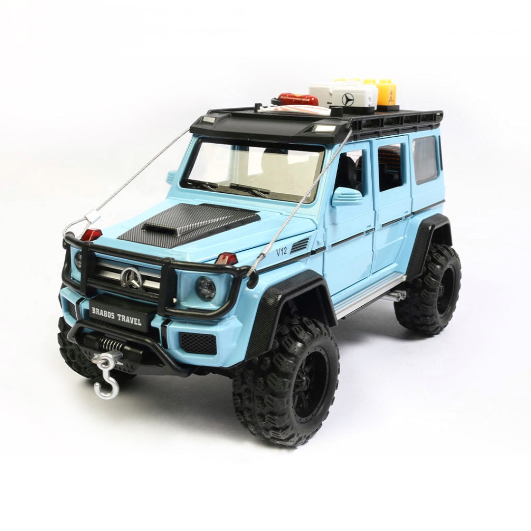 Mercedes-Benz Brabus 4x4 Metal Car Toys For Kids 1:24 [Sky Blue]