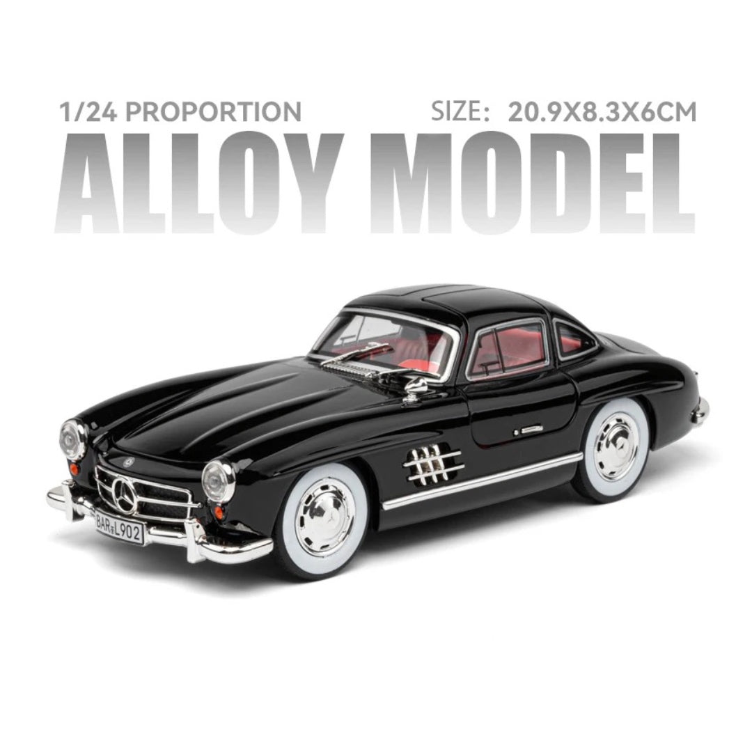 Mercedes Benz 300Sl Metal Car Toys For Kids 1:24 - Black