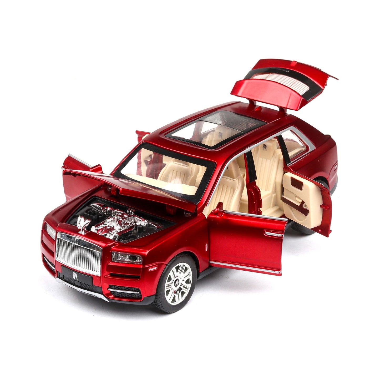 Rolls Royce Cullinan Model Metal Car Toys For Kids 1:24 - Red