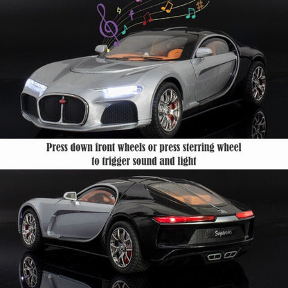 Bugatti Atlantic Metal Car Toys For Kids 1:24 - Silver