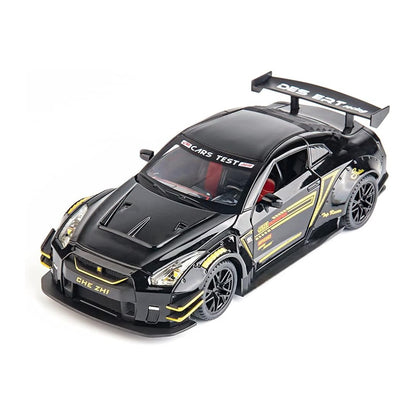 GTR Sports Car Metal Car Toys For Kids 1:24 - Black