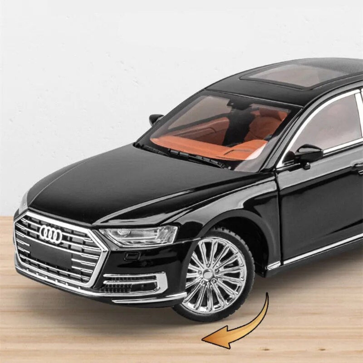 Audi A8 Metal Car Toys For Kids 1:24 - Black