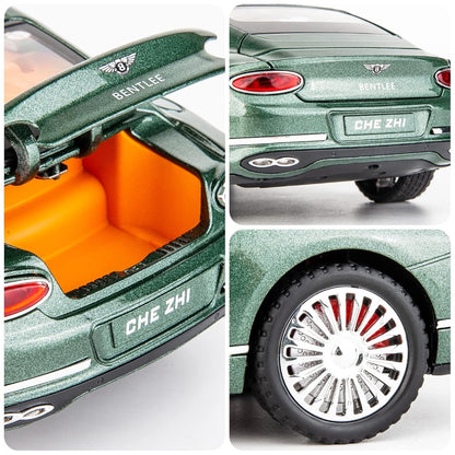 Bentley Continental Metal Car Toys For Kids 1:24 - Green