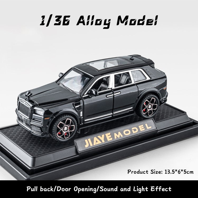 Rolls Royce Cullinan Metal Car Toys For Kids 1:36 - Black