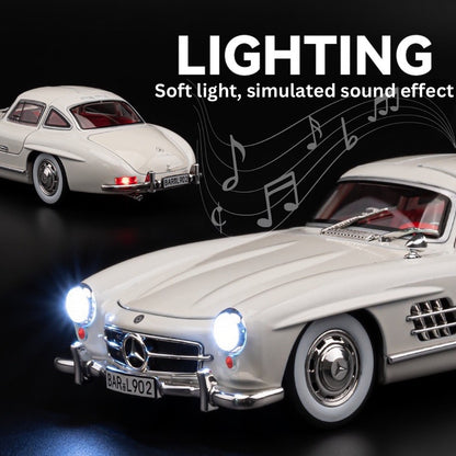 Mercedes Benz 300Sl Metal Car Toys For Kids 1:24 - White