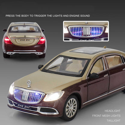 Maybach Amg Gls600 Metal Car Toys For Kids 1:24 - Golden