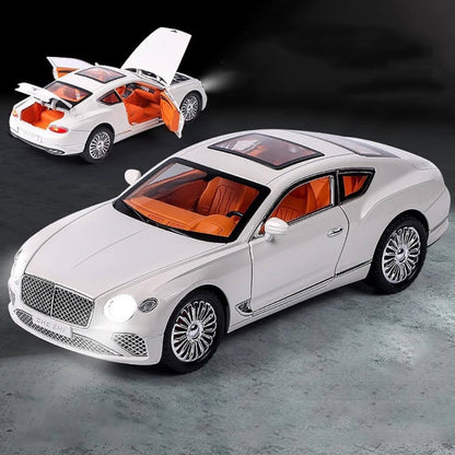 Bentley Continental Metal Car Toys For Kids 1:24 - White