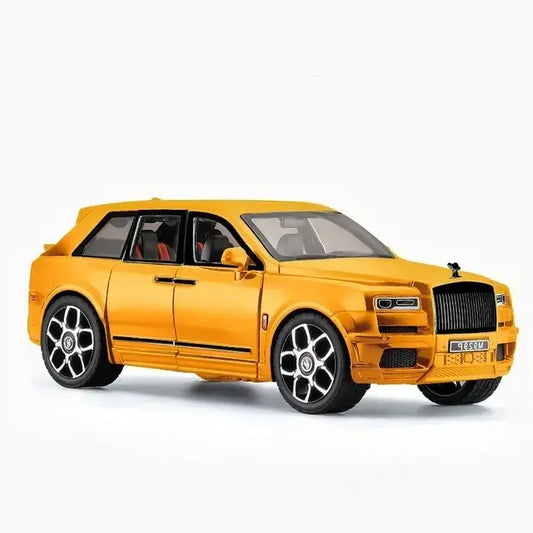 Rolls Royce Cullinan Metal Car Toys For Kids 1:36 - Yellow