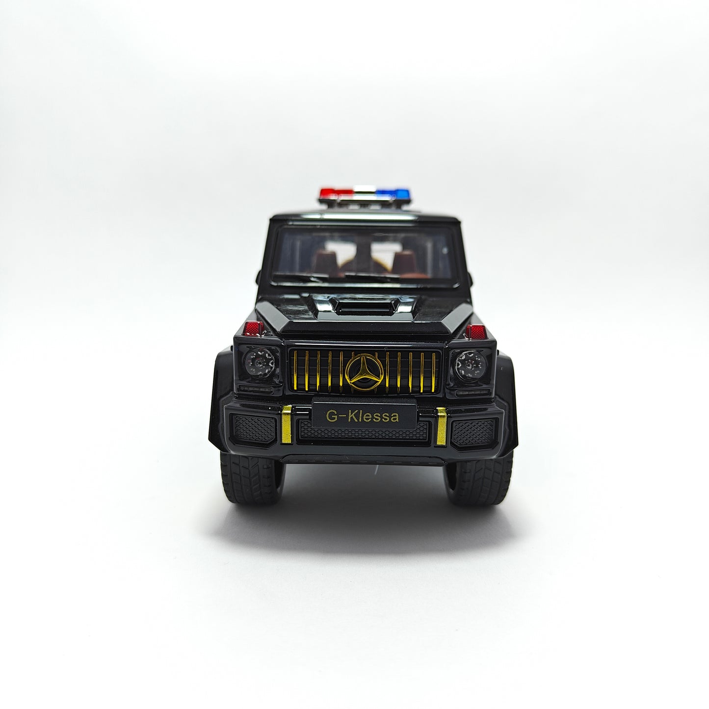 Mercedes AMG G63 G-KLESSA Police Metal Car Toys For Kids 1:24 [Black]