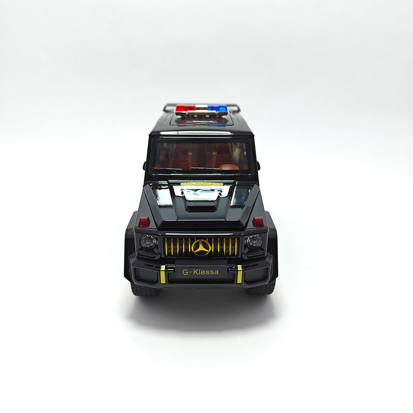 Mercedes AMG G63 G-KLESSA Police Metal Car Toys For Kids 1:24 [Black]