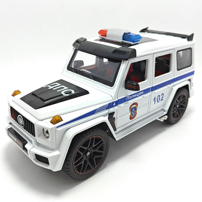 Mercedes Benz Brabus 800 Russian Police Car Metal Car Toys For Kids 1:18 - White