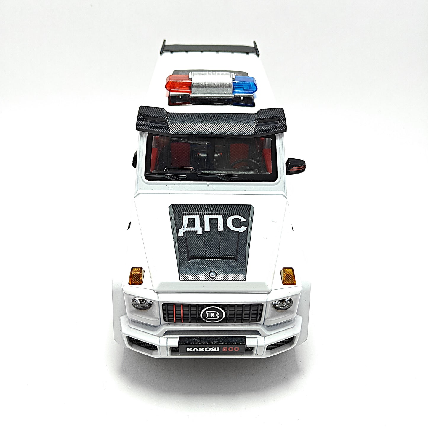 Mercedes Benz Brabus 800 Russian Police Car Metal Car Toys For Kids 1:18 - White