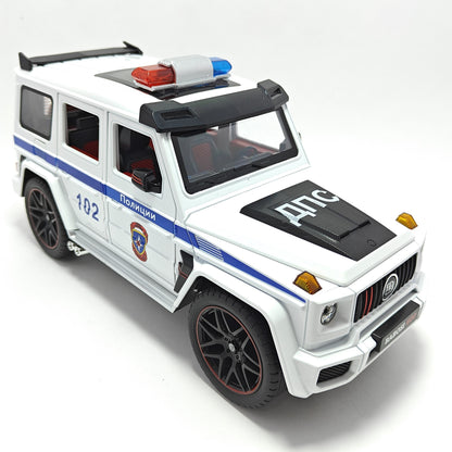 Mercedes Benz Brabus 800 Russian Police Car Metal Car Toys For Kids 1:18 - White