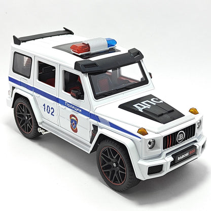 Mercedes Benz Brabus 800 Russian Police Car Metal Car Toys For Kids 1:18 - White