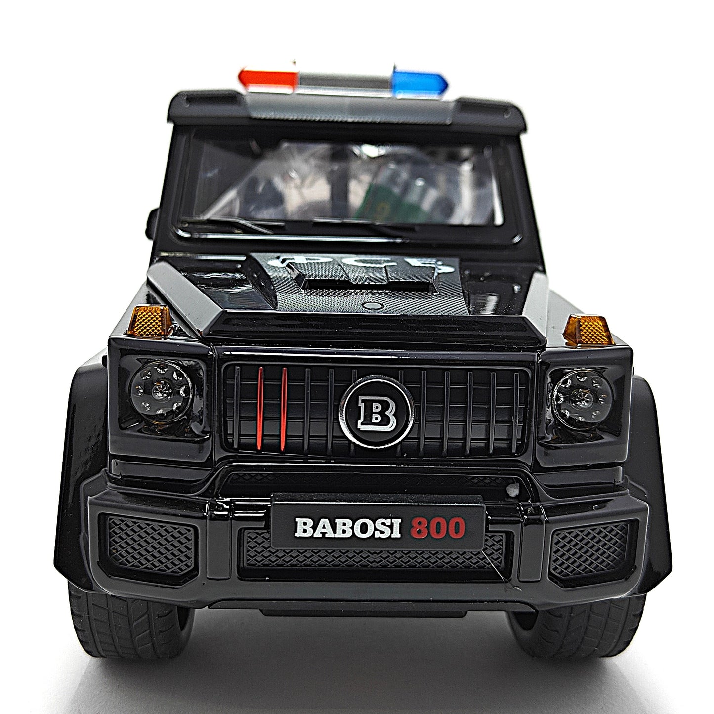 Mercedes Benz Brabus 800 Russian Police Car Metal Car Toys For Kids 1:18 - Black