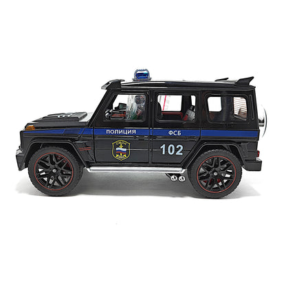 Mercedes Benz Brabus 800 Russian Police Car Metal Car Toys For Kids 1:18 - Black