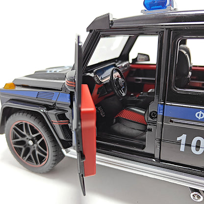 Mercedes Benz Brabus 800 Russian Police Car Metal Car Toys For Kids 1:18 - Black