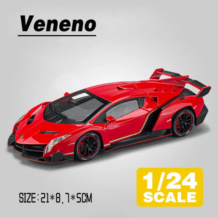 Lamborghini Venom Metal Car Toys For Kids 1:24 - Red