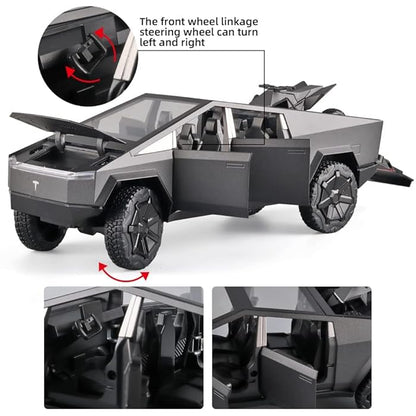 Tesla Cyber Truck Metal Car Toys For Kids 1:24 [Gray]