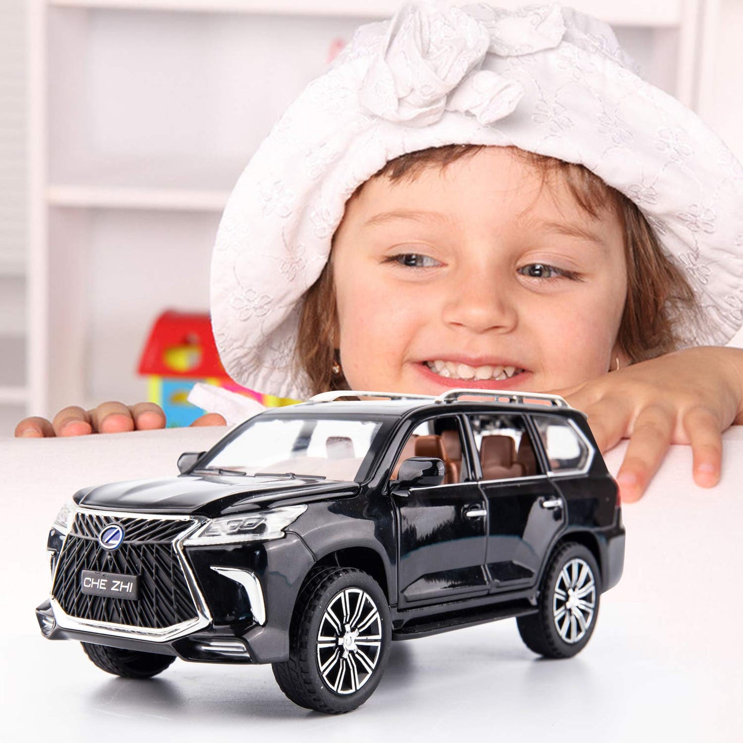 Lexus Lx570 Metal Car Toys For Kids 1:24 - Black