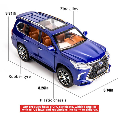 Lexus Lx570 Metal Car Toys For Kids 1:24 - Blue