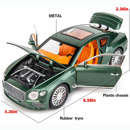 Bentley Continental Metal Car Toys For Kids 1:24 - Green