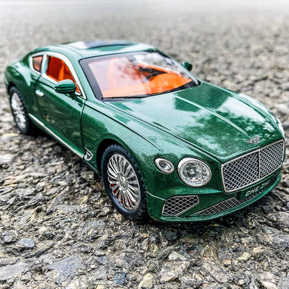 Bentley Continental Metal Car Toys For Kids 1:24 - Green