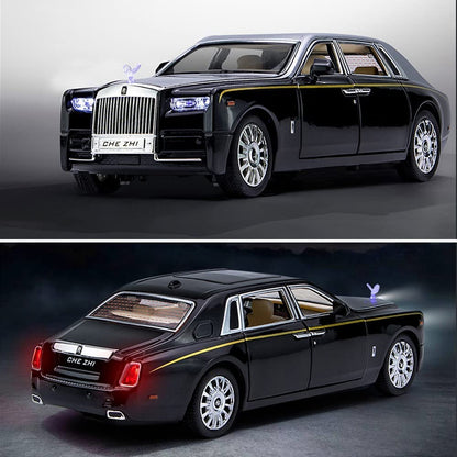 Rolls Royce Phantom Metal Car Toys For Kids 1:24 - Black