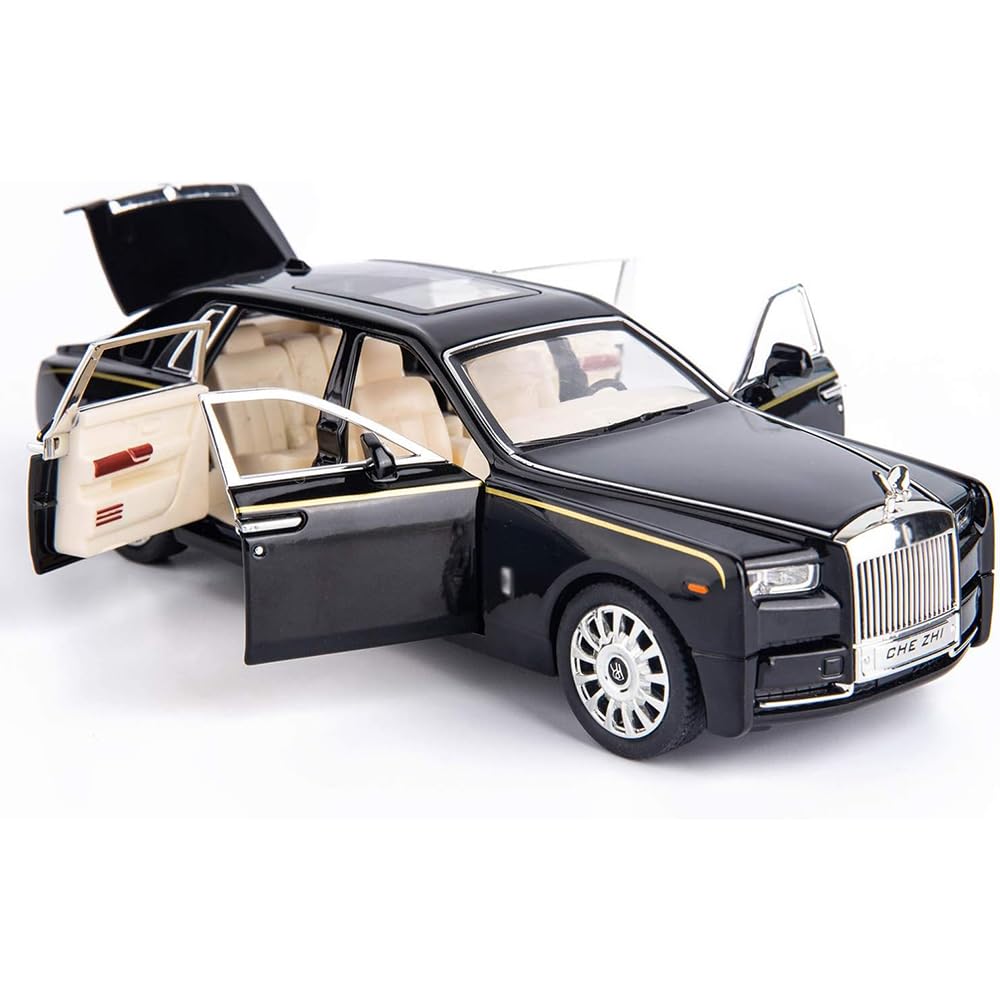 Rolls Royce Phantom Metal Car Toys For Kids 1:24 - Black