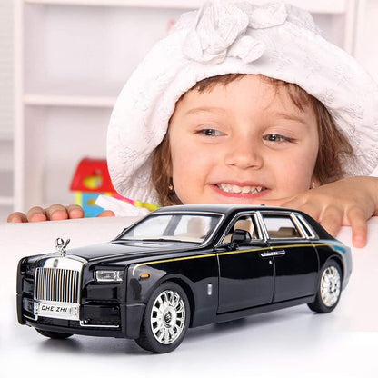 Rolls Royce Phantom Metal Car Toys For Kids 1:24 - Black