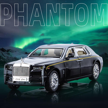 Rolls Royce Phantom Metal Car Toys For Kids 1:24 - Silver