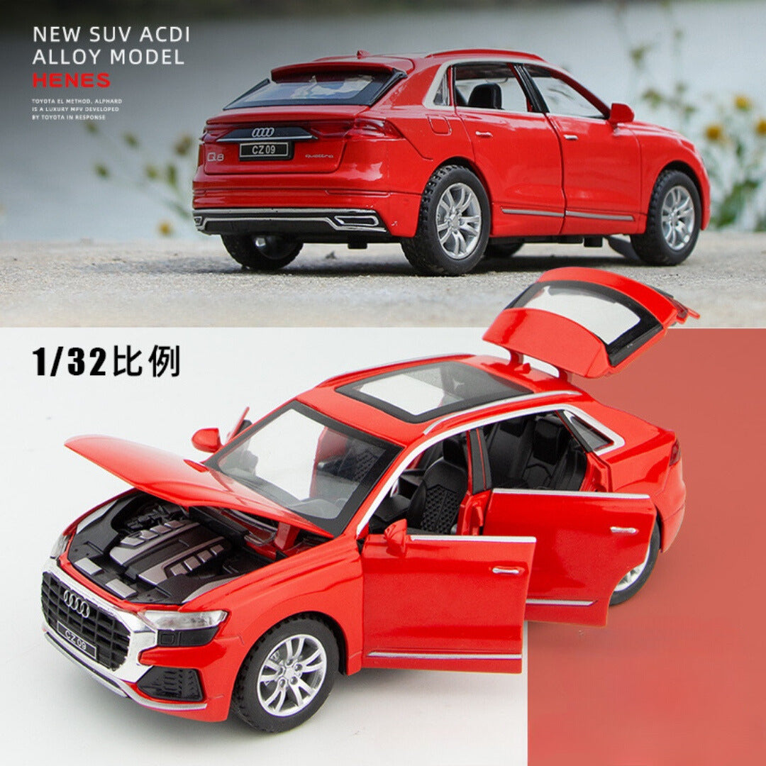 Audi Q8 Metal Car Toys For Kids 1:32 - Red