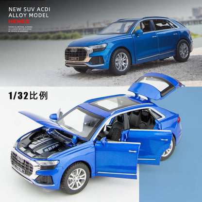 Audi Q8 Metal Car Toys For Kids 1:32 - Blue