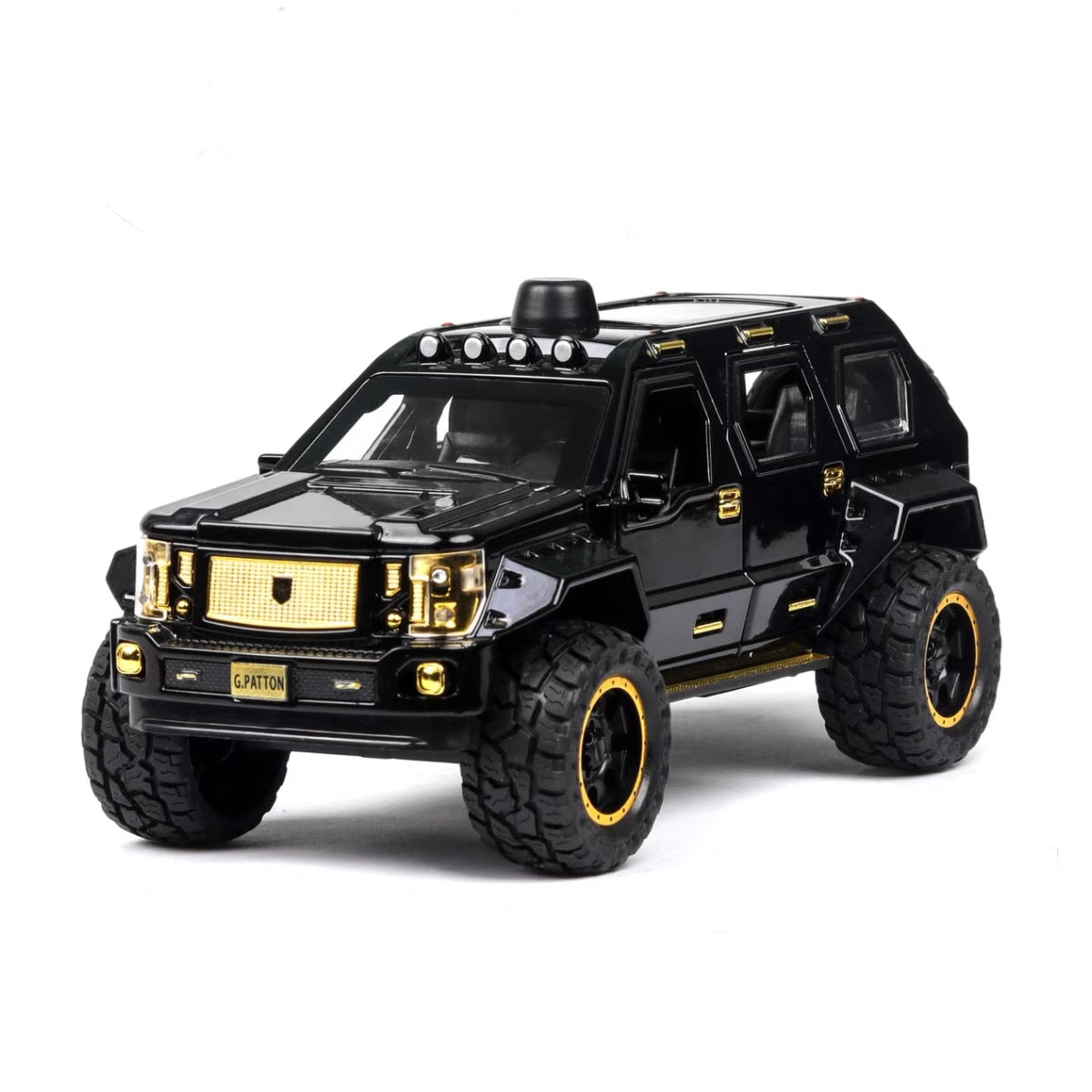 George Patton Metal Car Toys For Kids 1:24 - Black