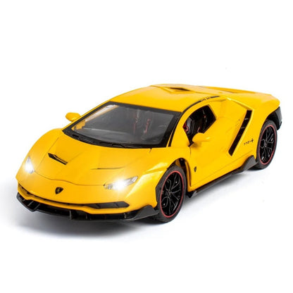 Lambo Sports Car Metal Car Toys For Kids 1:24 - Yellow