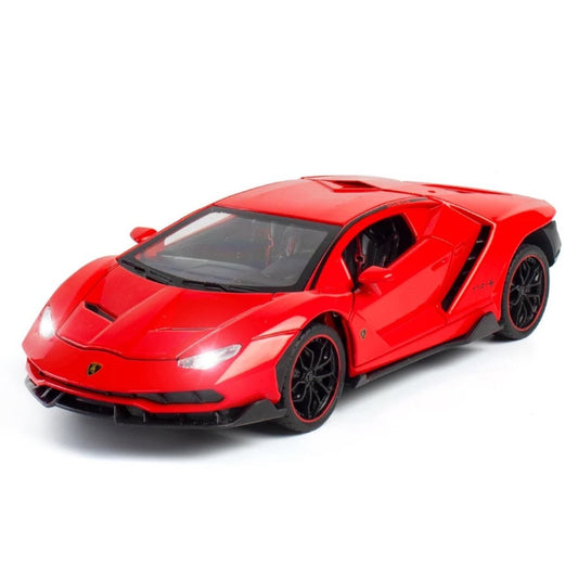 Lambo Sports Car Metal Car Toys For Kids 1:24 - Red