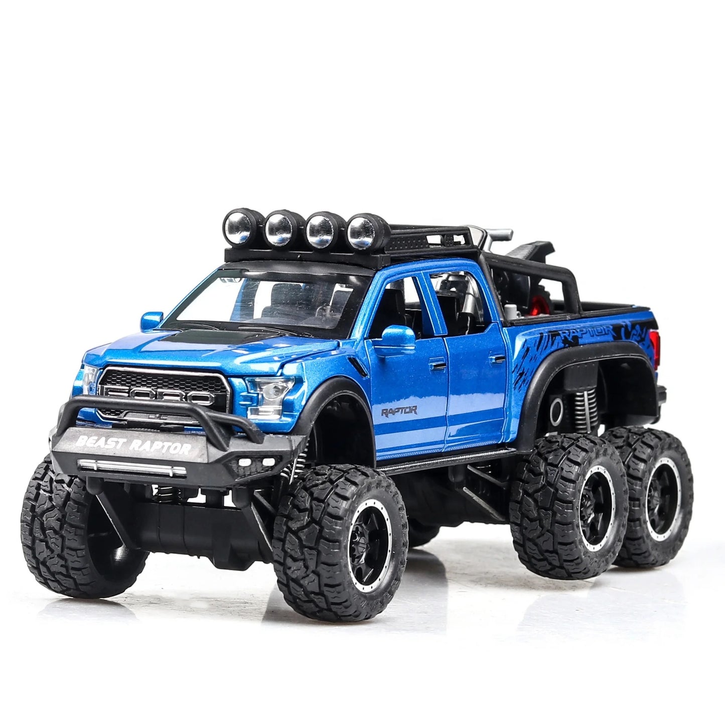 Ford Raptor F150 Metal Car Toys For Kids 1:24 [Blue]