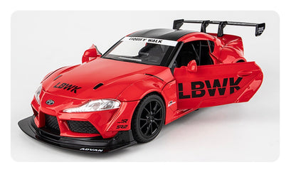 Toyota Supra LBWK Racing Metal Car Toys For Kids 1:22 [Red]