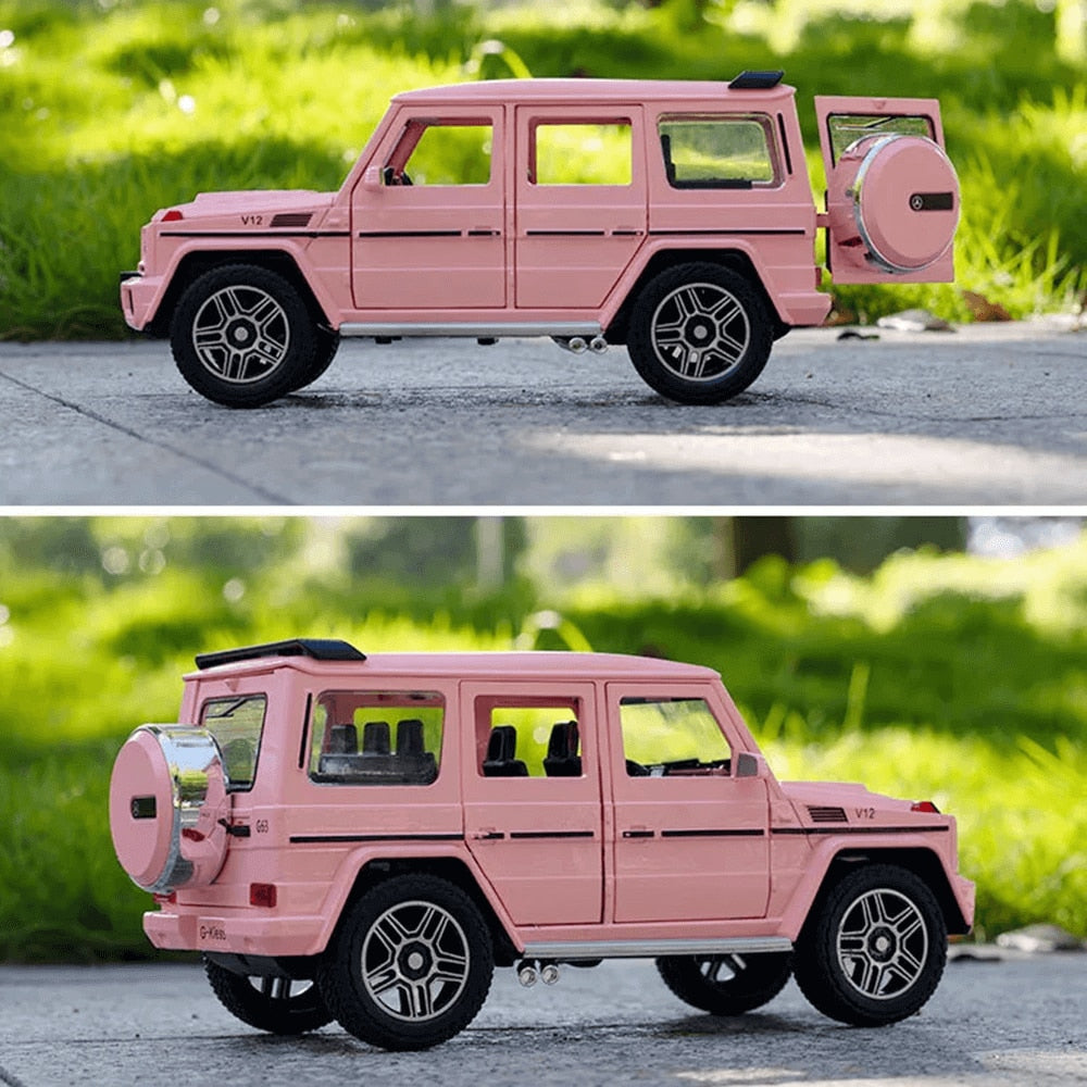 Mercedes AMG G63 G-KLESSA Metal Car Toys For Kids 1:24 [Pink]