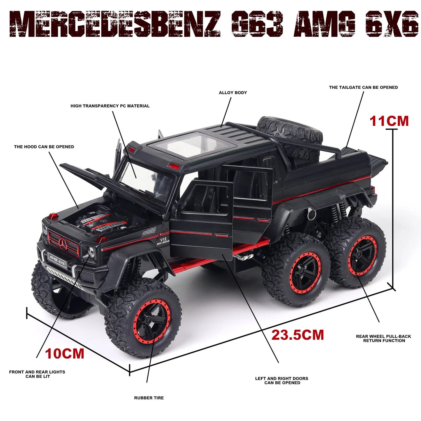 Mercedes Benz G-63 6x6 Off Road 1:24 [Black]