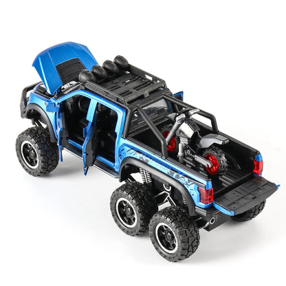 Ford Raptor F150 Metal Car Toys For Kids 1:24 [Blue]