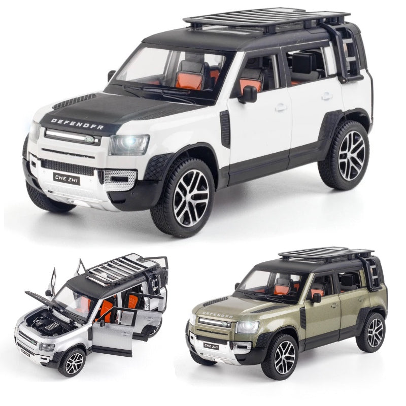 Land Rover Defender Metal Car Toys For Kids 1:24 [White]