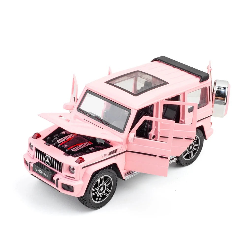 Mercedes AMG G63 G-KLESSA Metal Car Toys For Kids 1:24 [Pink]