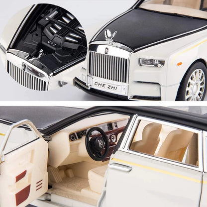 Rolls Royce Phantom Metal Car Toys For Kids 1:32 [White]