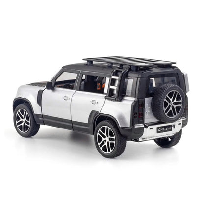 Land Rover Defender Metal Car Toys For Kids 1:24 [Silver-Black]