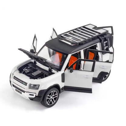 Land Rover Defender Metal Car Toys For Kids 1:24 [White]