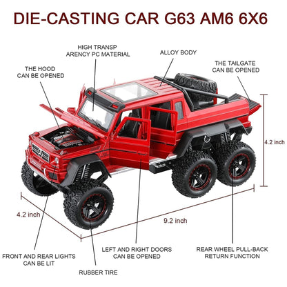 Mercedes Benz G-63 AMG 6x6 Off Road 1:24 [Red]